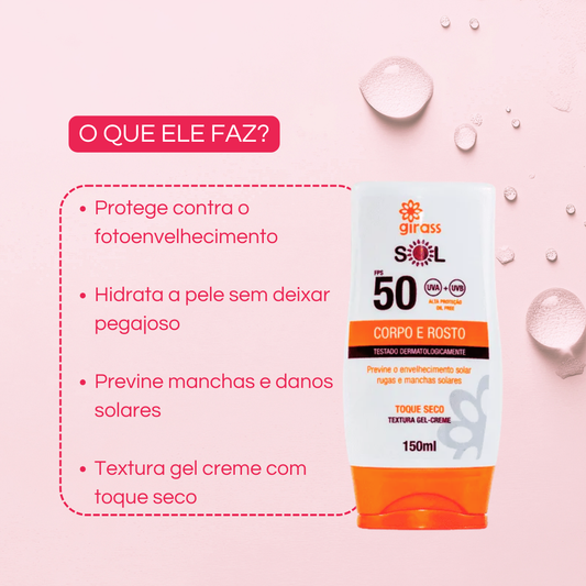 Protetor Solar Corpo e Rosto FPS50