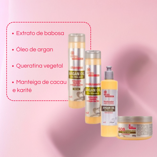 Kit SOS Girass Argan (4 itens)