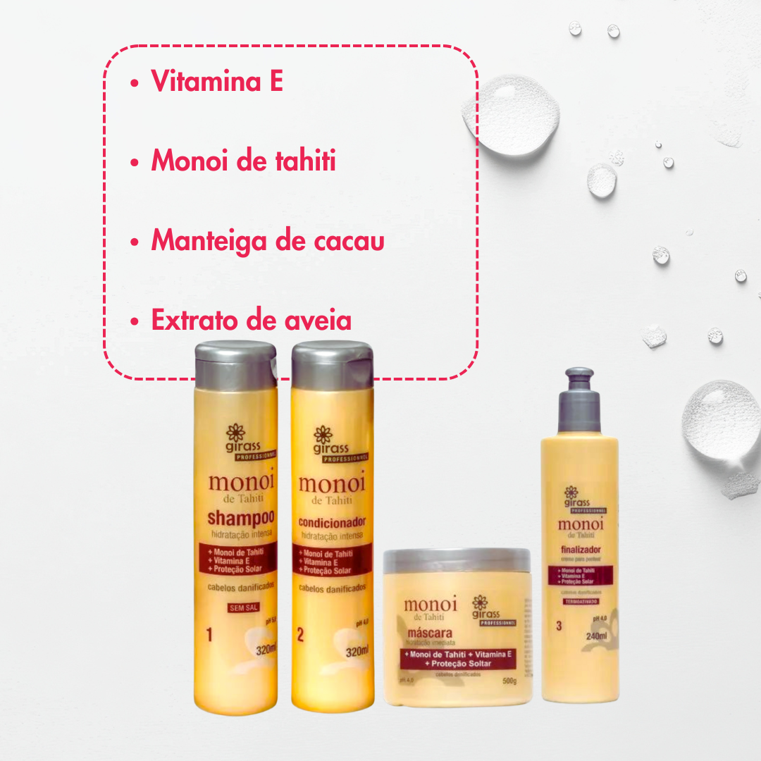 kit nutrição monoi (4 itens)