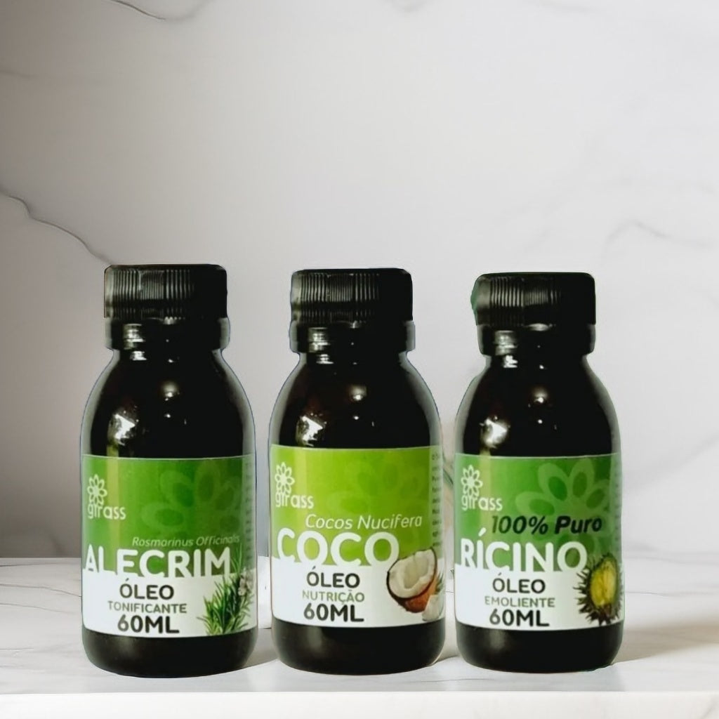 Mix de óleos - Alecrim/Coco/Rícino
