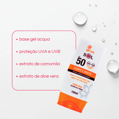 Protetor Solar Corpo e Rosto FPS50