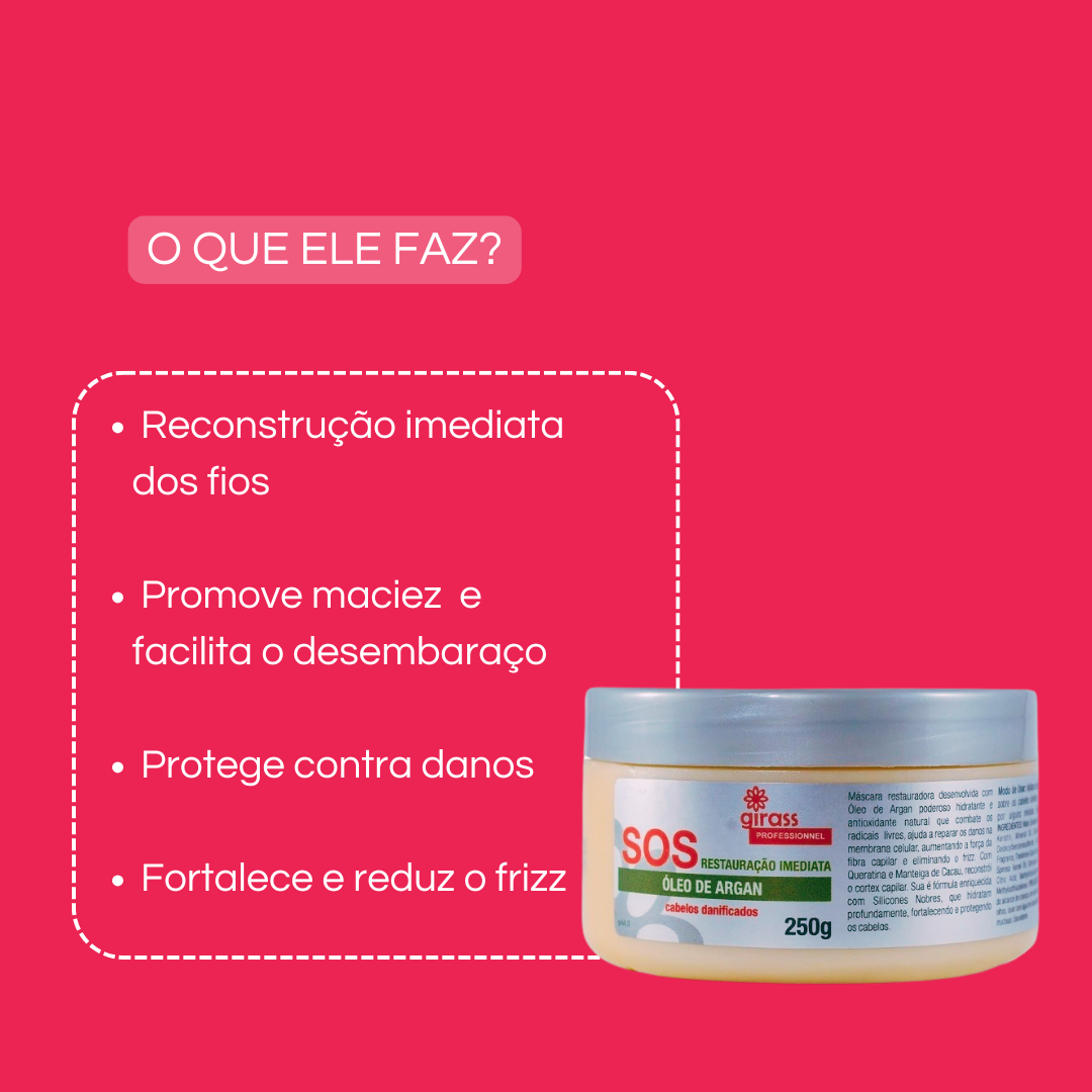 Kit SOS Girass Argan (4 itens)